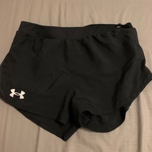 Black Under Armour track shorts